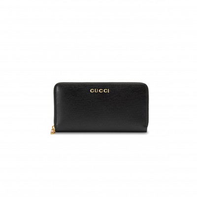 GUCCI ZIP AROUND WALLET WITH GUCCI SCRIPT 772642 (20*12.5*4cm)